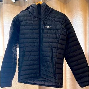 Rab Mens Microlight Alpine 750 Goose Down Hooded Puffer Jacket - Medium